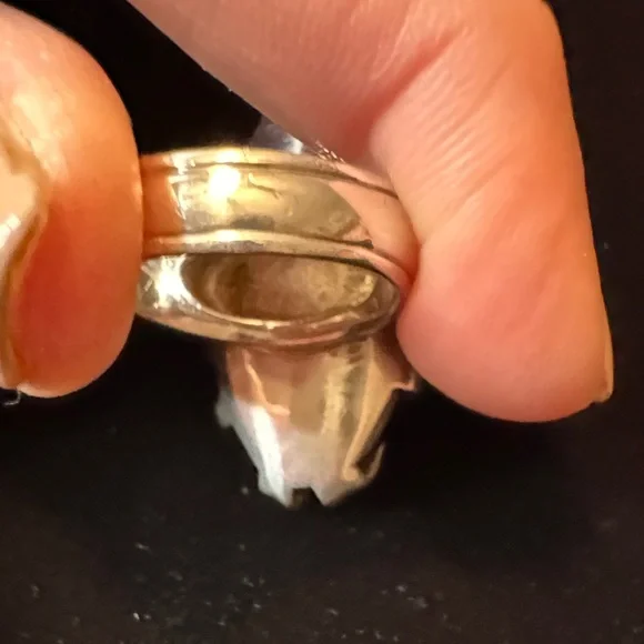 SLANE Silver Women's Geometric Ring - Picture 4 of 9